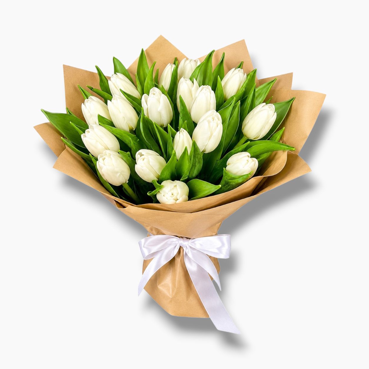 Bouquet of 20 white tulips