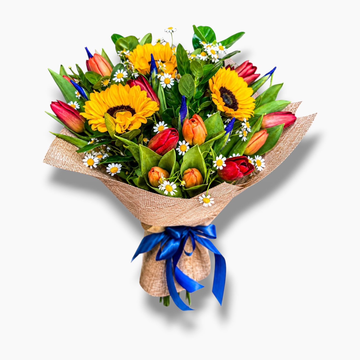 Bouquet with Sunflowers and Daisies