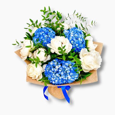 Bouquet with Peonies and Hydrangeas