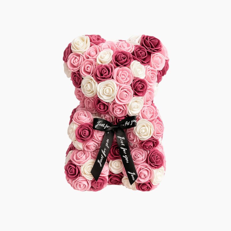 Rose Teddy Bear (multi-colored)