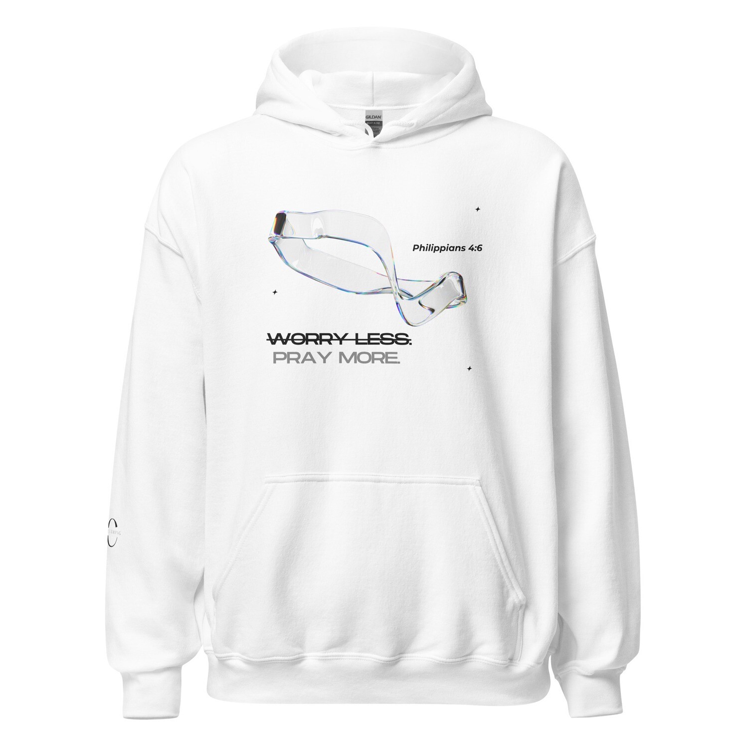 Ghost White Philippians 4:6 Unisex Hoodie