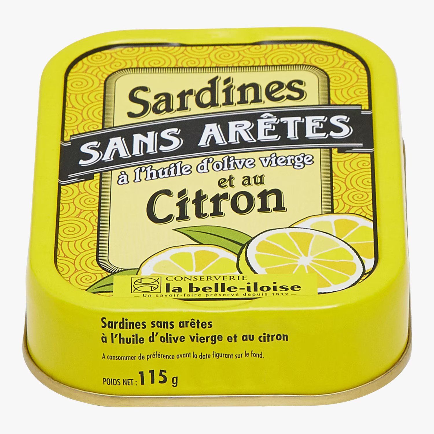 Vykostěné sardinky v olivovém oleji a citronu, 115 g