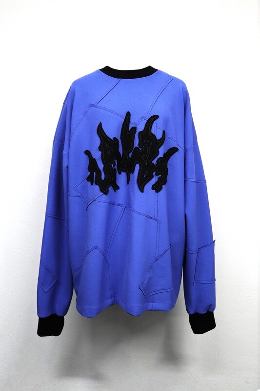Sweatshirt Retalhos Azul &quot;Metalcore Font&quot;