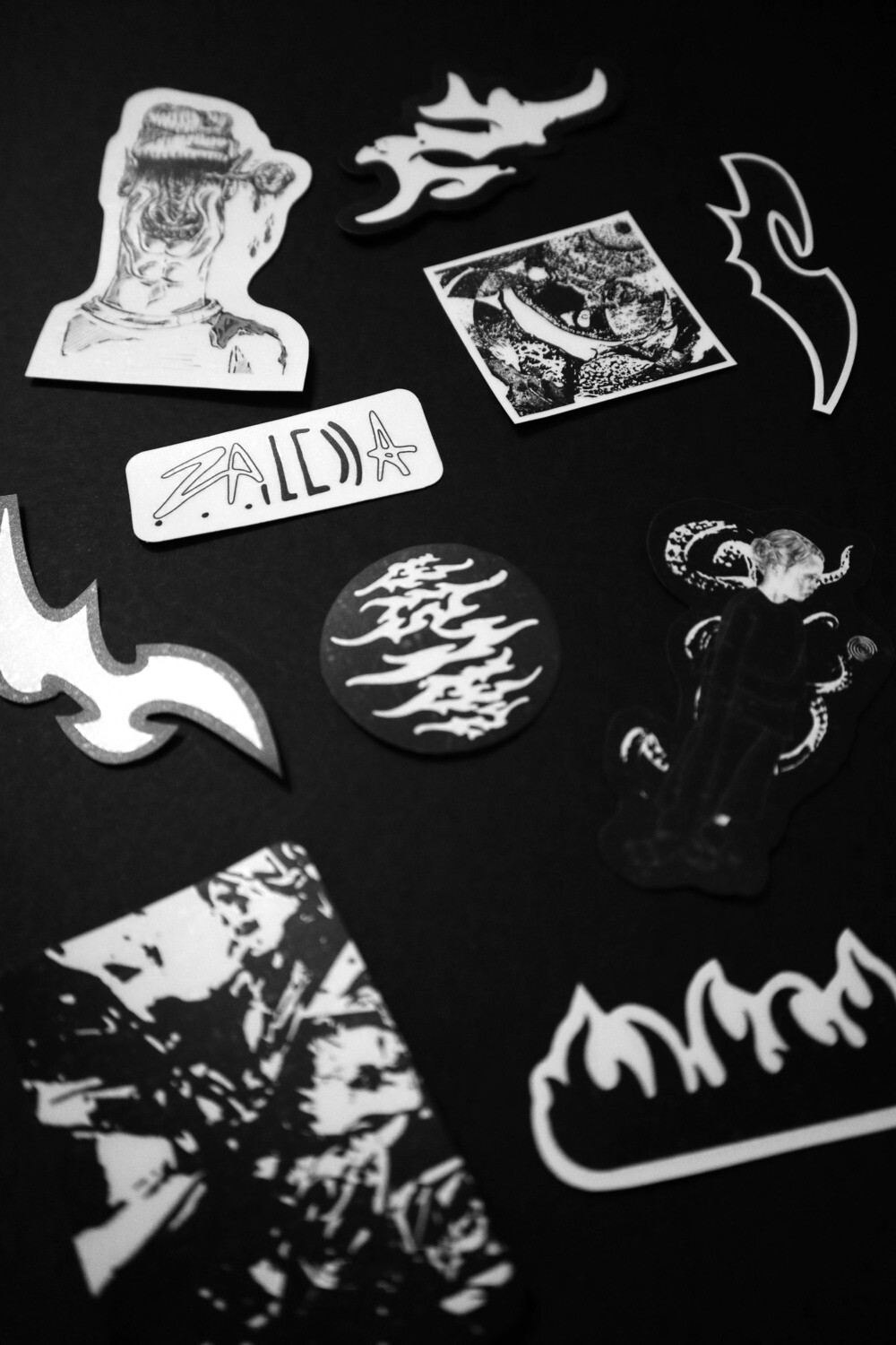 Pack de Stickers Preto/Branco
