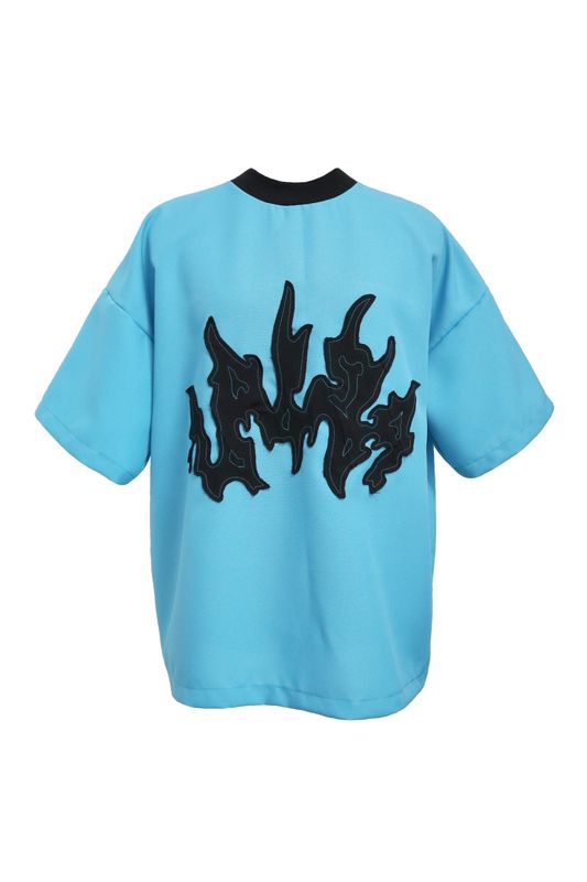 T-Shirt Azul &quot;Metalcore Font&quot;