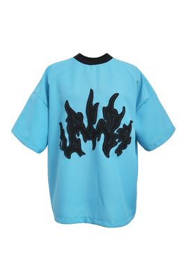 T-Shirt Azul &quot;Metalcore Font&quot;