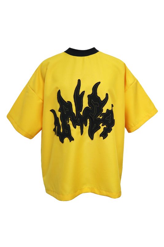 T-Shirt Amarela &quot;Metalcore Font&quot;