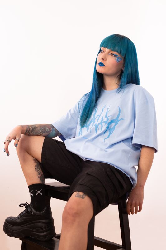 T-Shirt &quot;É Sobre a Cultura.&quot; Azul