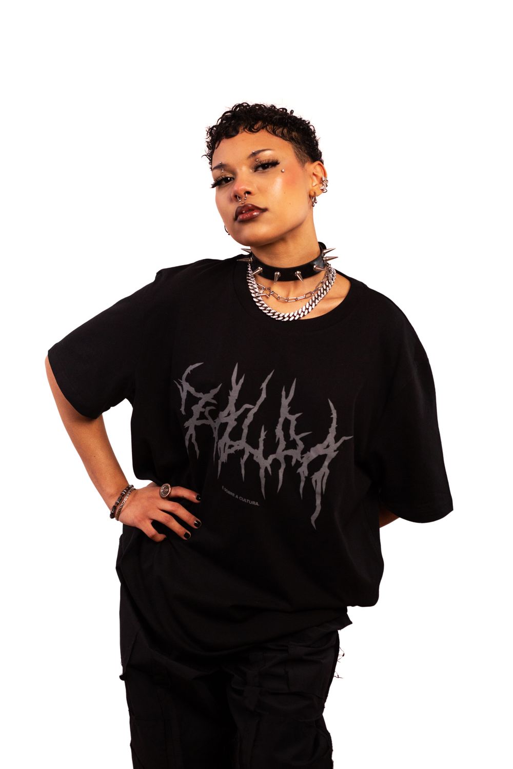 T-Shirt "É Sobre a Cultura." Preta