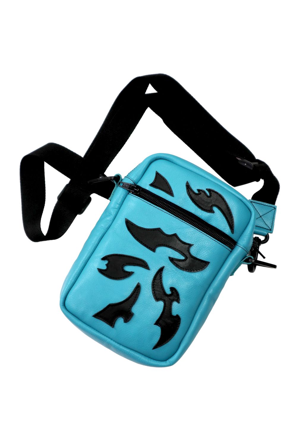 Mala a tiracolo azul/preto padrão all-over