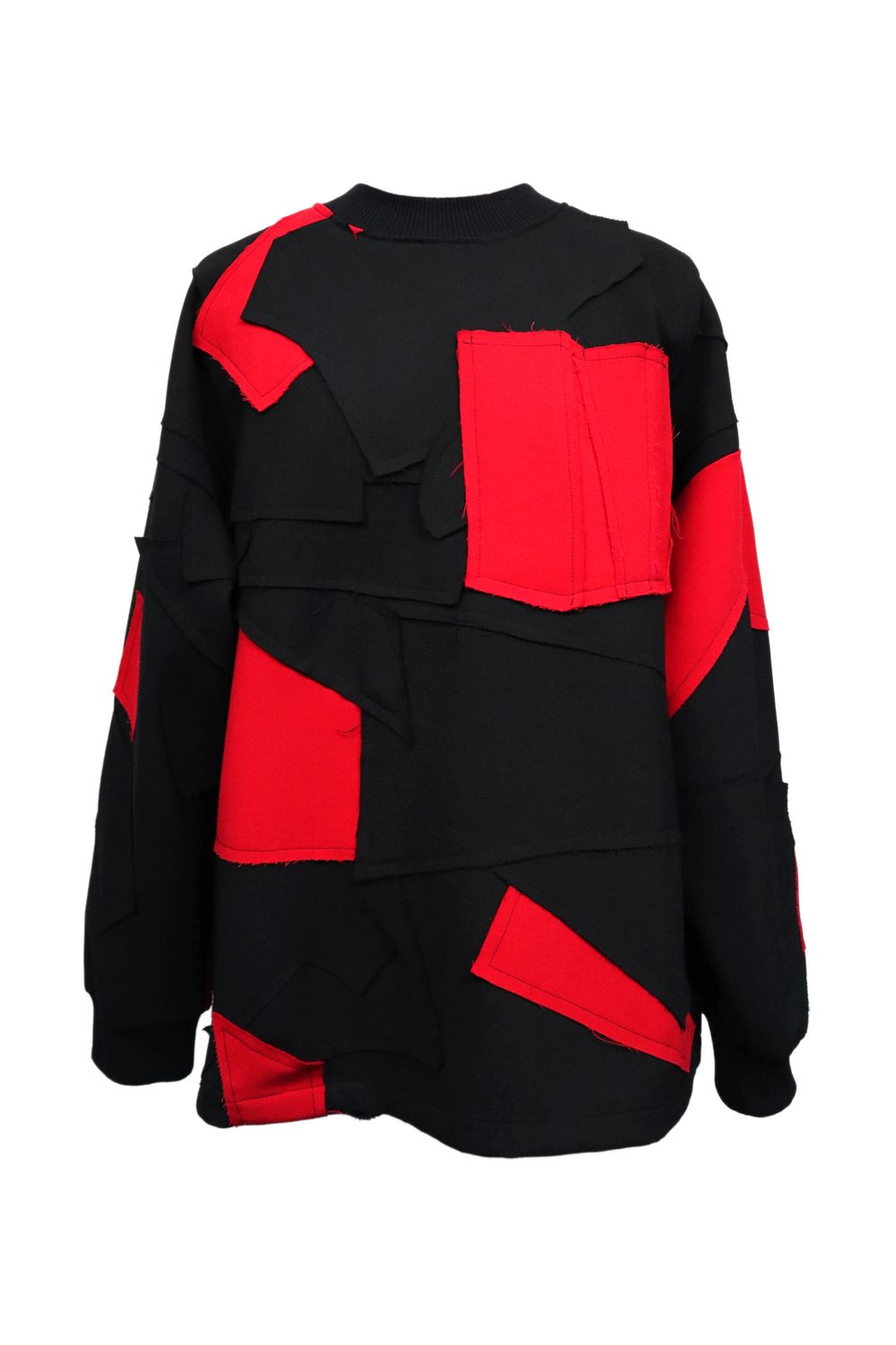 Sweatshirt Retalhos Edição Preto e Vermelho