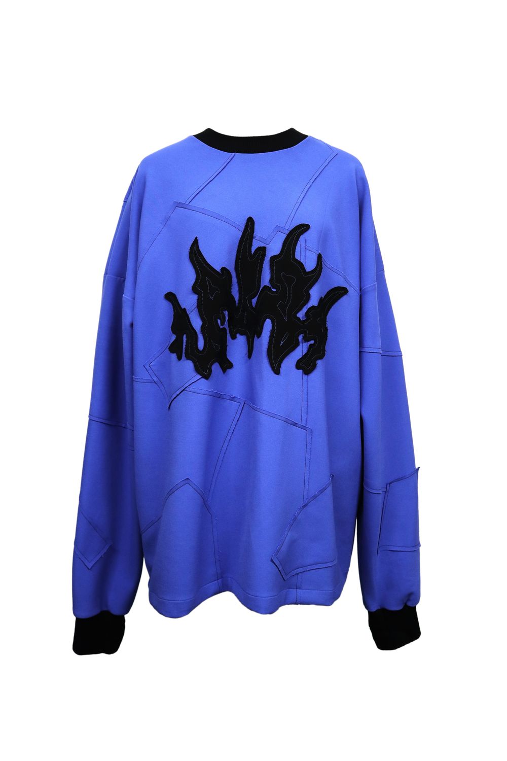 Sweatshirt Retalhos Azul "Metalcore Font"