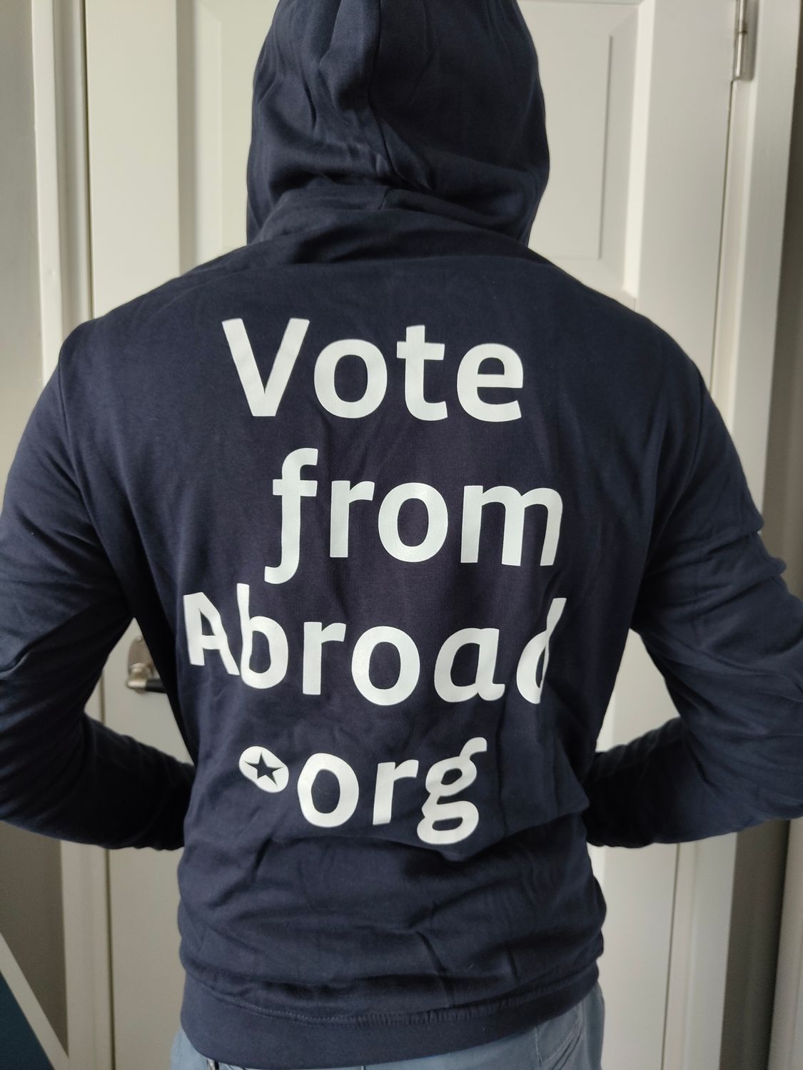VoteFromAbroad Pullover Hoodie Navy