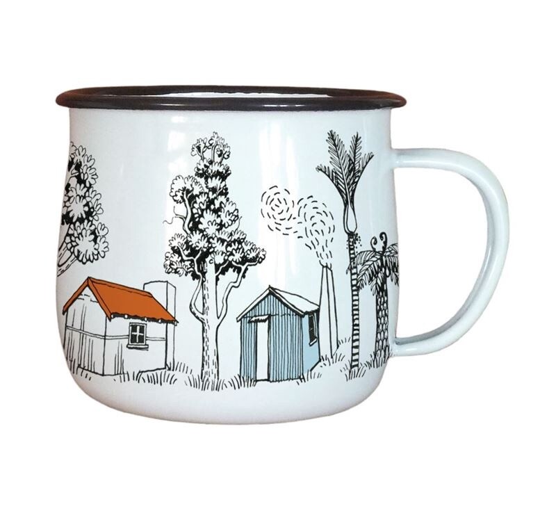 Enamel Mug, Design: Back Country Huts