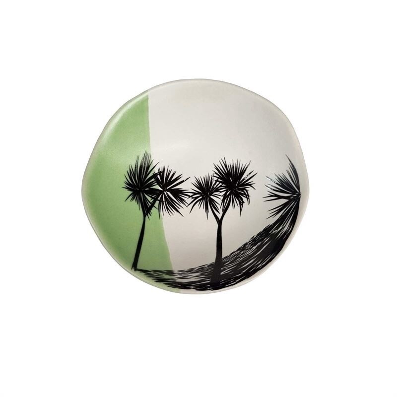 Bowl 7cm- Ti Kouka/cabbage tree, green