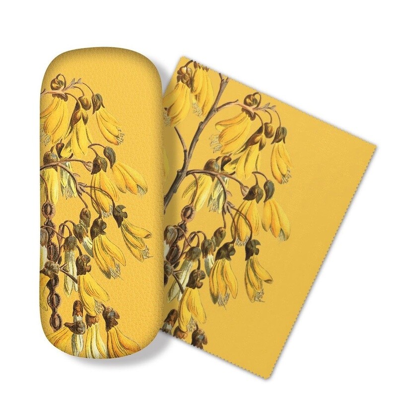 Glasses Case - Vintage Botanical kōwhai
