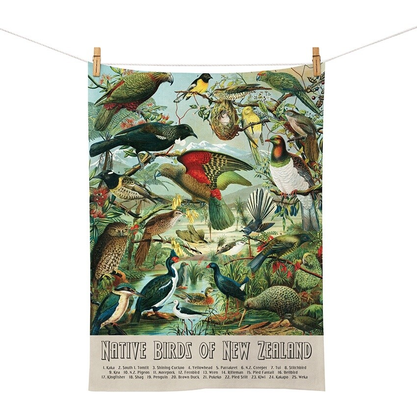 Tea Towel - NZ Native Birds