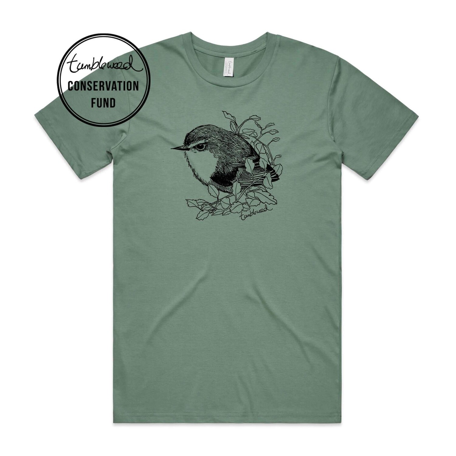 titipounamu/Rifleman T-Shirt- sage, mens