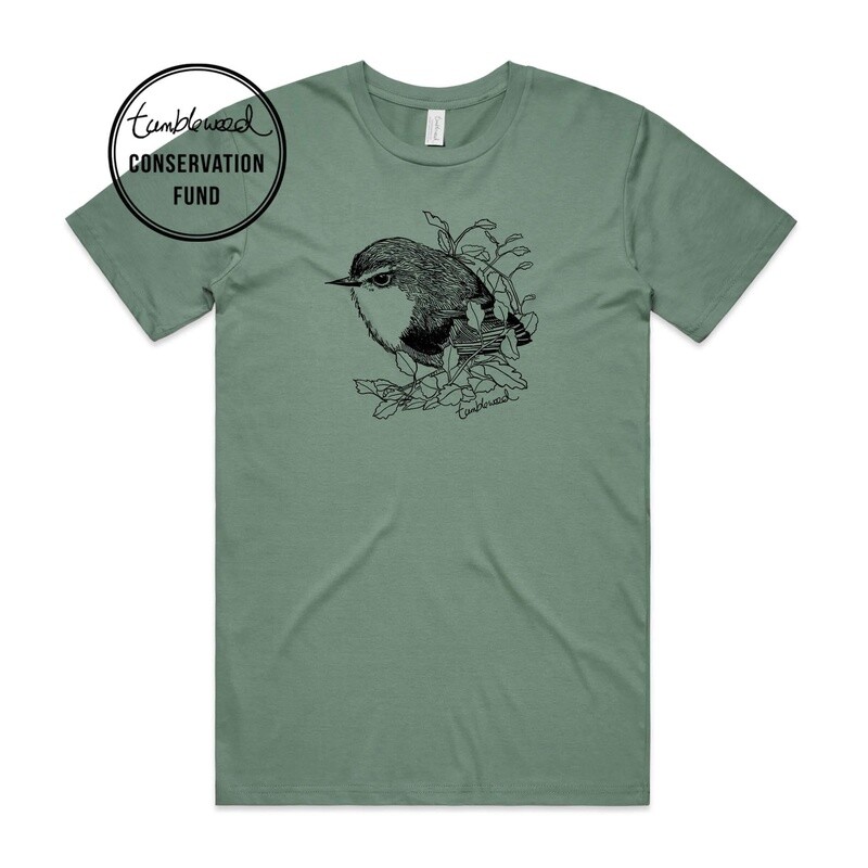titipounamu/Rifleman T-Shirt- sage, mens titipounamu/Rifleman T-Shirt- sage, mens