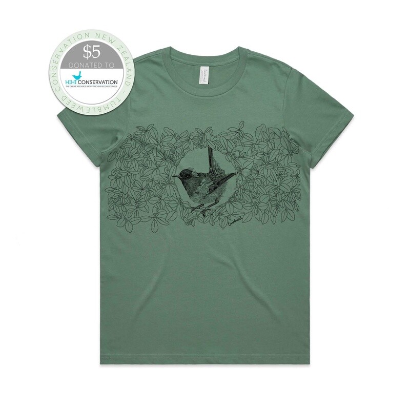 Hihi T-Shirt- sage, womens Hihi T-Shirt- sage, womens