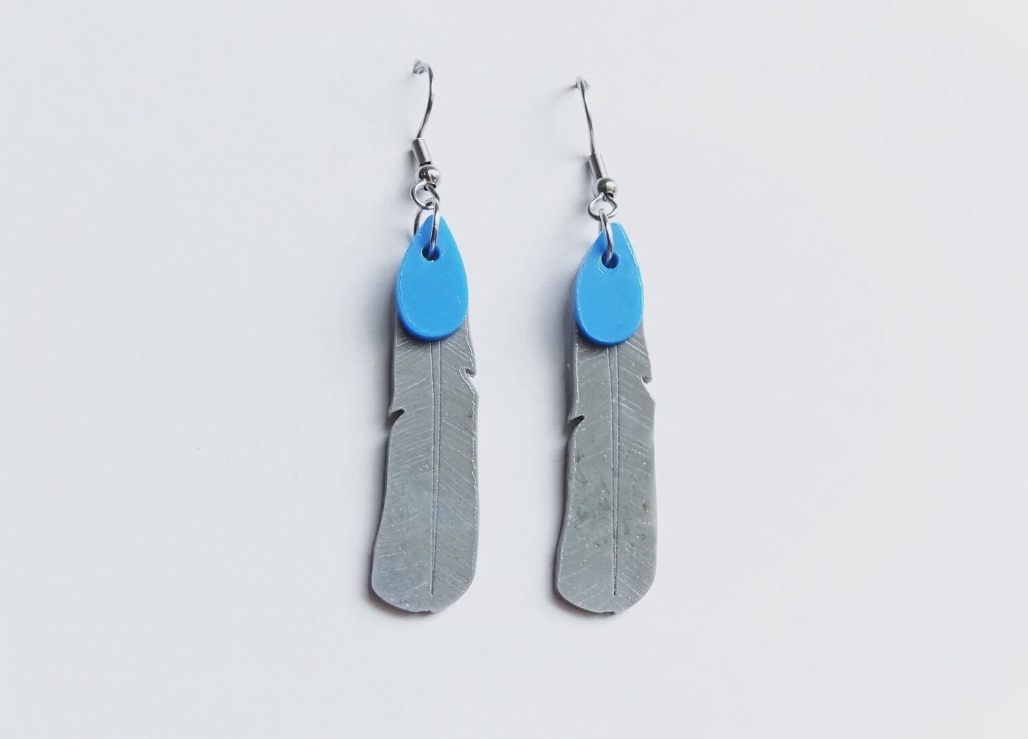 Earrings- Kōkako Feathers