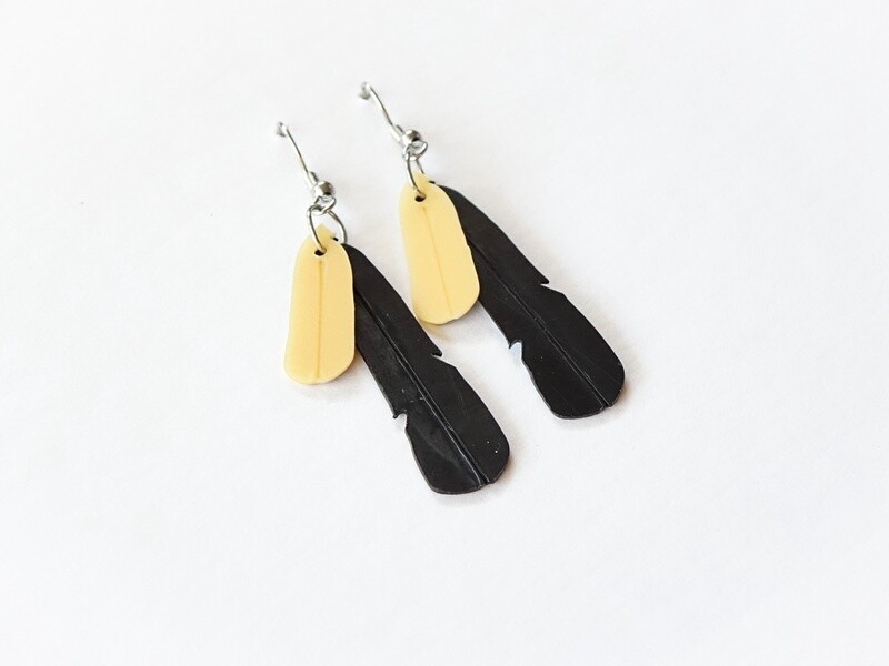 Earrings- Tīeke/saddleback Feathers