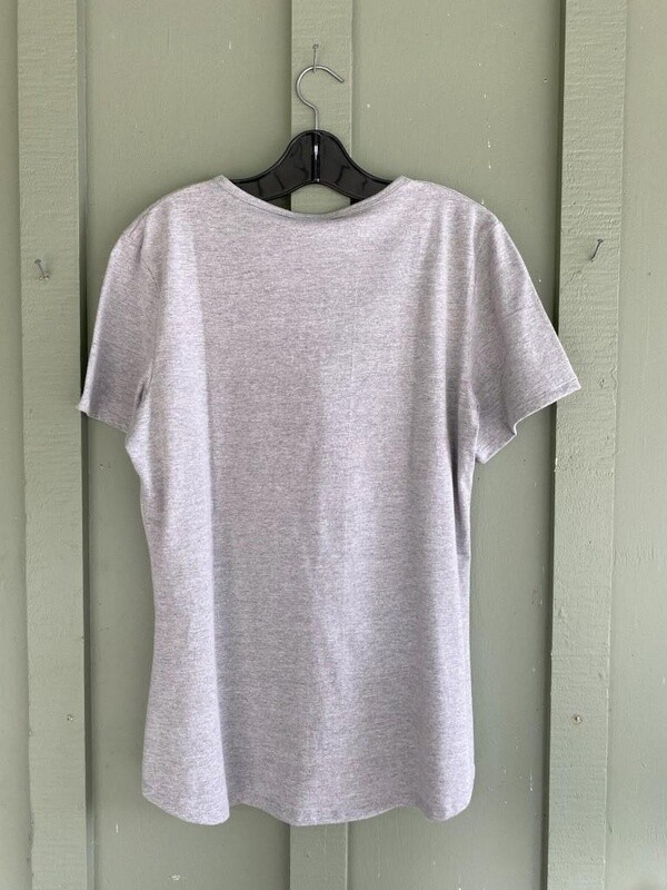 T-Shirt: takahē, silver marle, womens