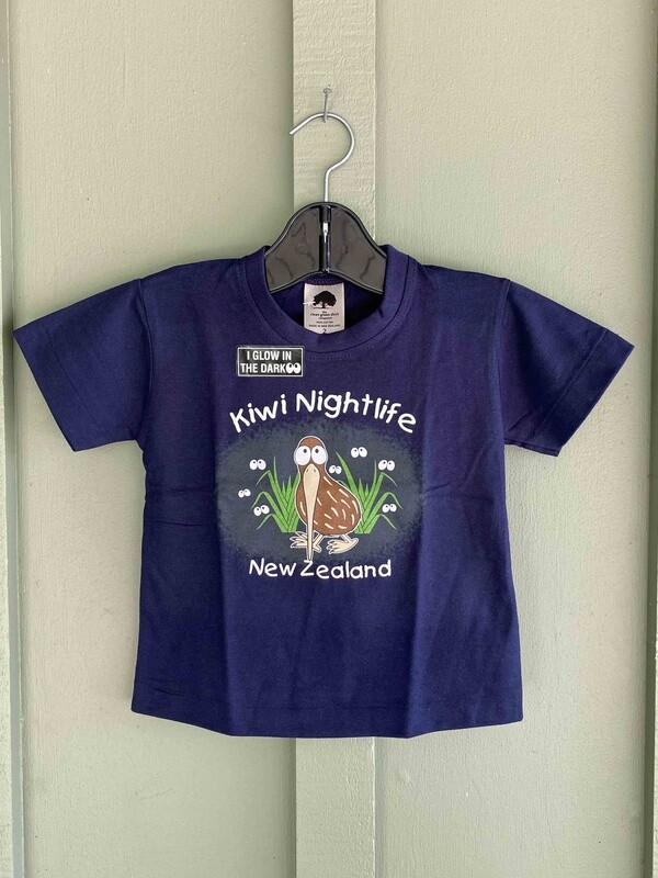 T Shirt kiwi glow in the dark kids Online Shop Tiritiri Matangi