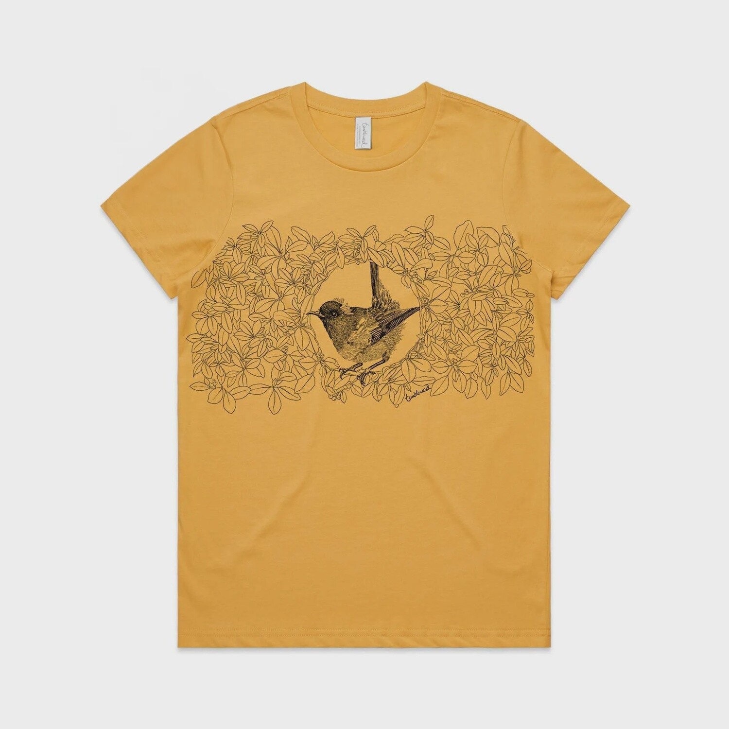 Hihi T-Shirt- mustard, womens