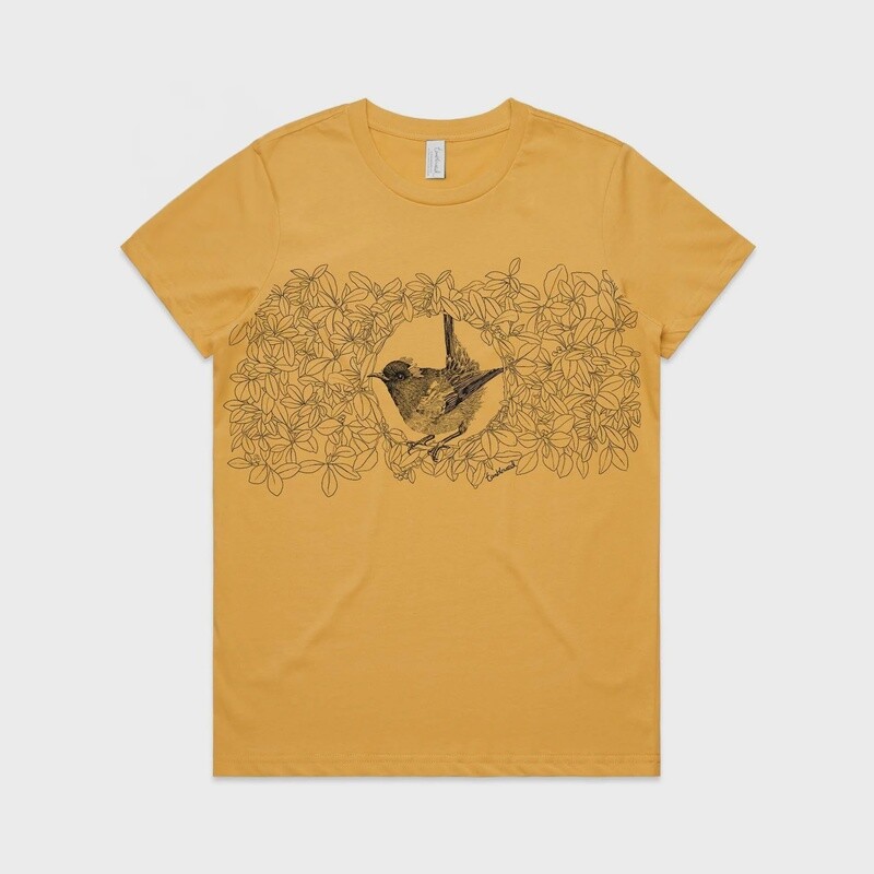 Hihi T-Shirt- mustard, womens Hihi T-Shirt- mustard, womens