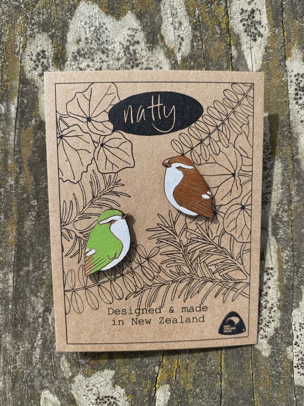 Earrings- MF titipounamu/Rifleman