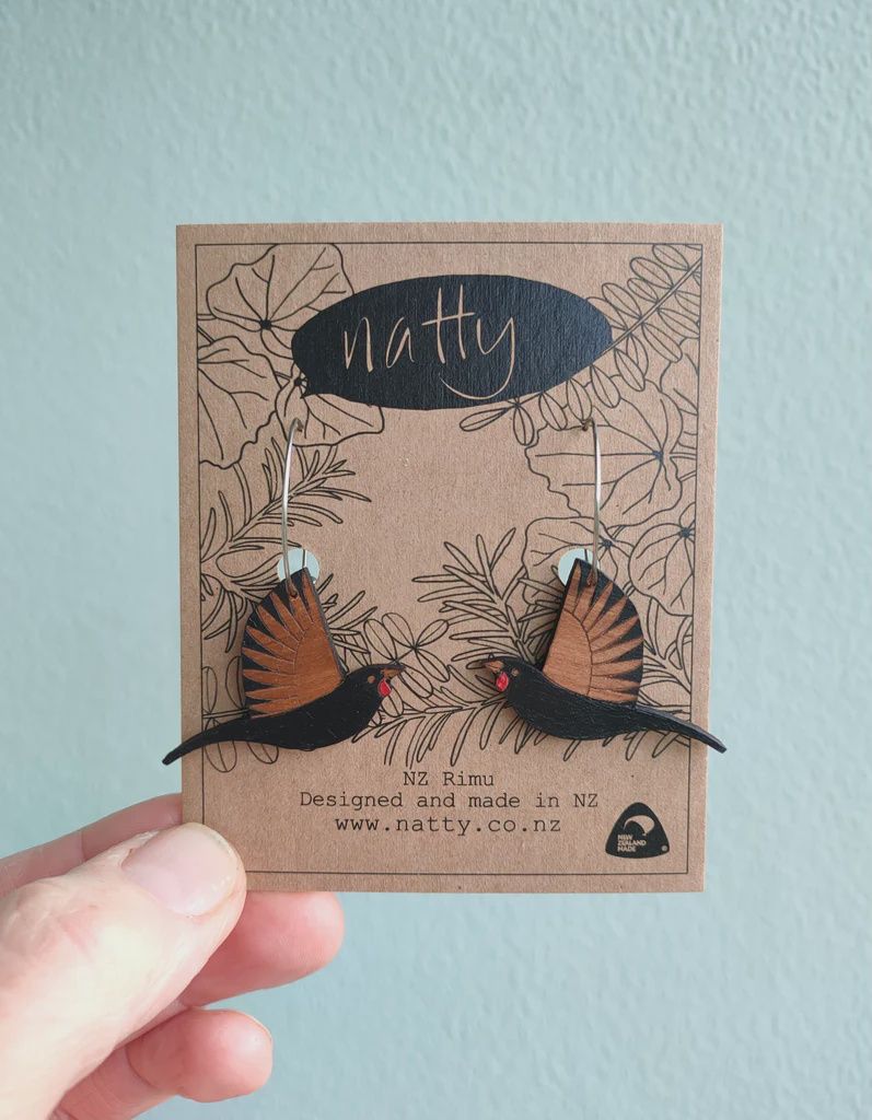 Earrings- tīeke/Saddleback Earrings- tīeke/Saddleback