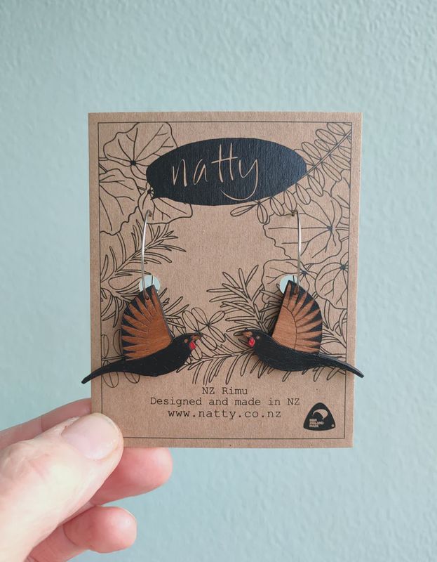 Earrings- tīeke/Saddleback
