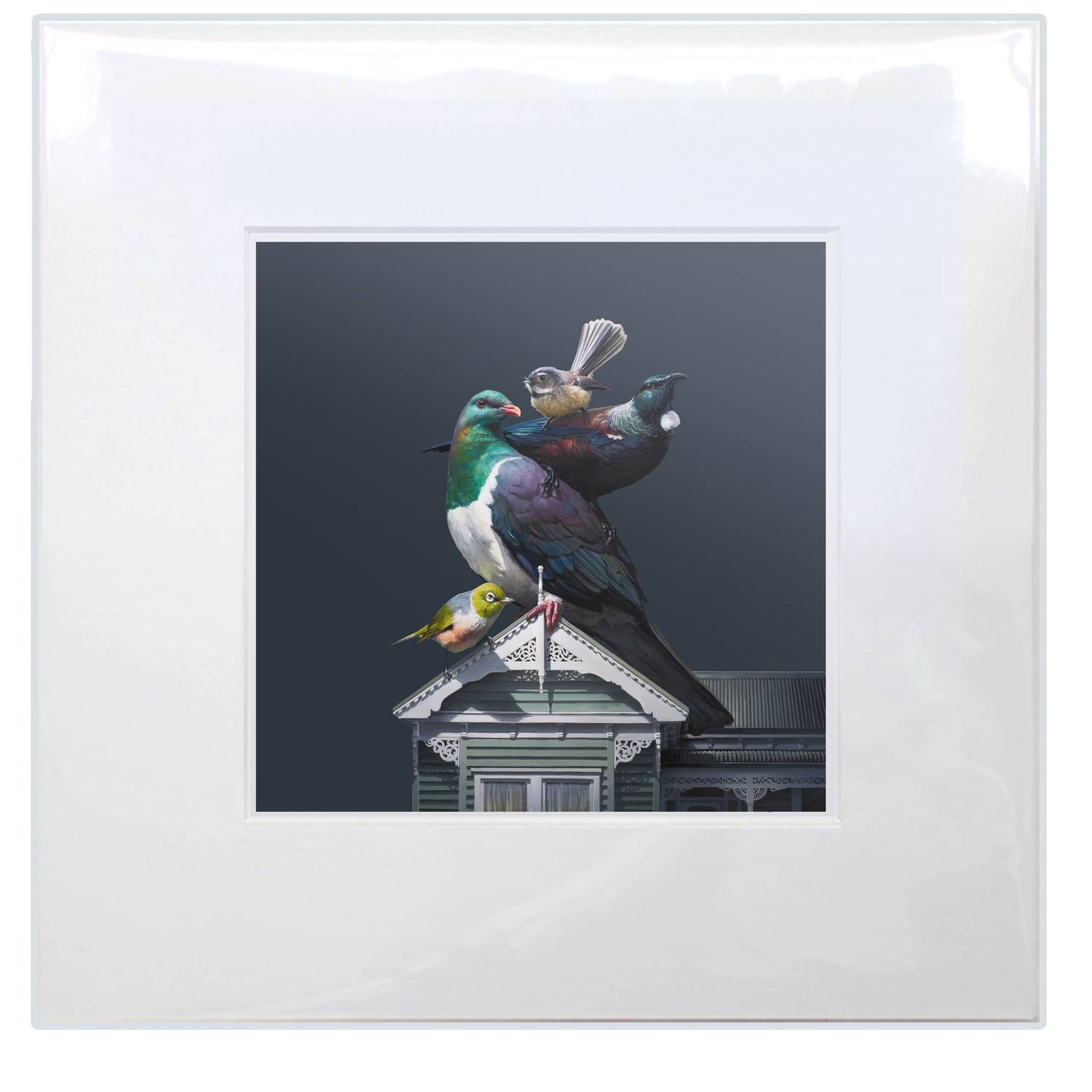 Matted Print- Colonial Villa