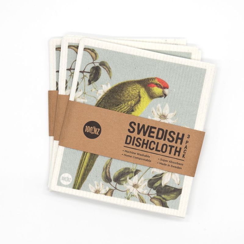 Dishcloth Set of 3- Birds & Botanicals
