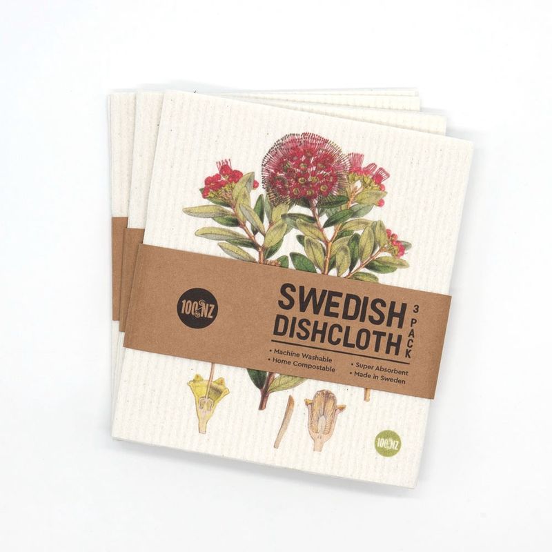 Dishcloth Set of 3- Botanical Illustrations