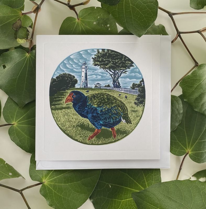Card- Takahe & Lighthouse Card- Takahe & Lighthouse