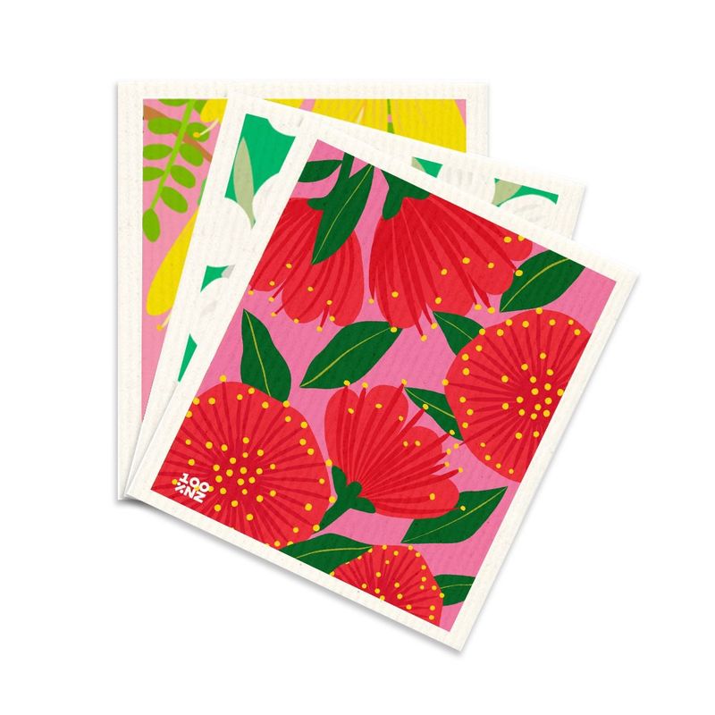 Dishcloth set of 3- Bright Botanicals