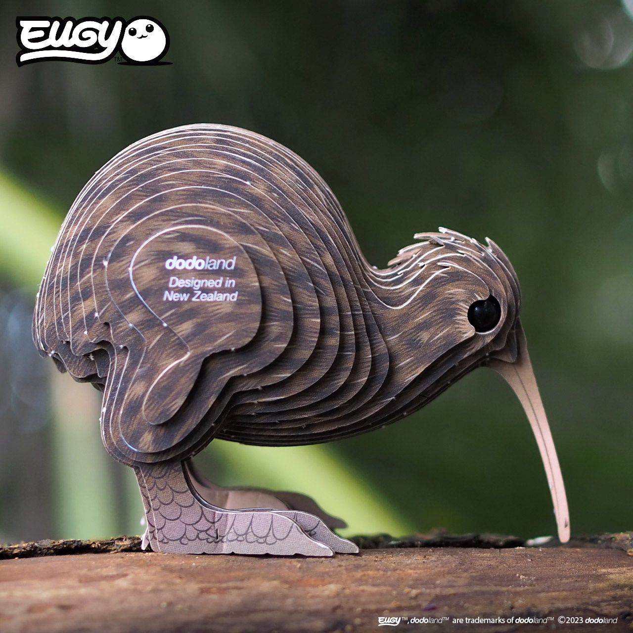 3D Cardboard Model- Brown Kiwi