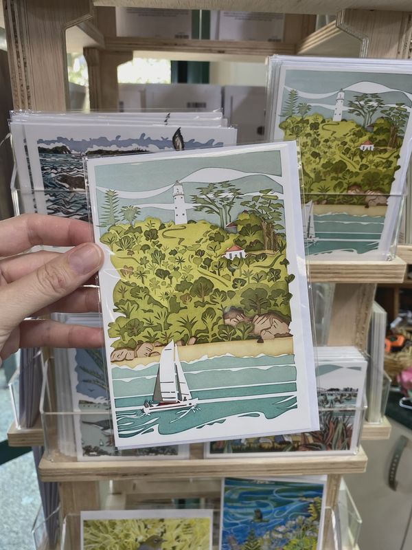 Card- Tacking off Tiritiri Matangi by V.Davimes