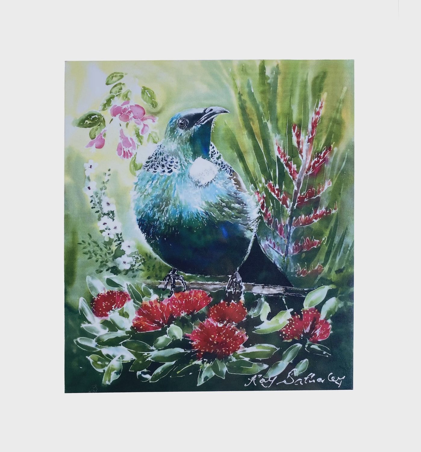 Art Panel by Kay - tūī & flora, med