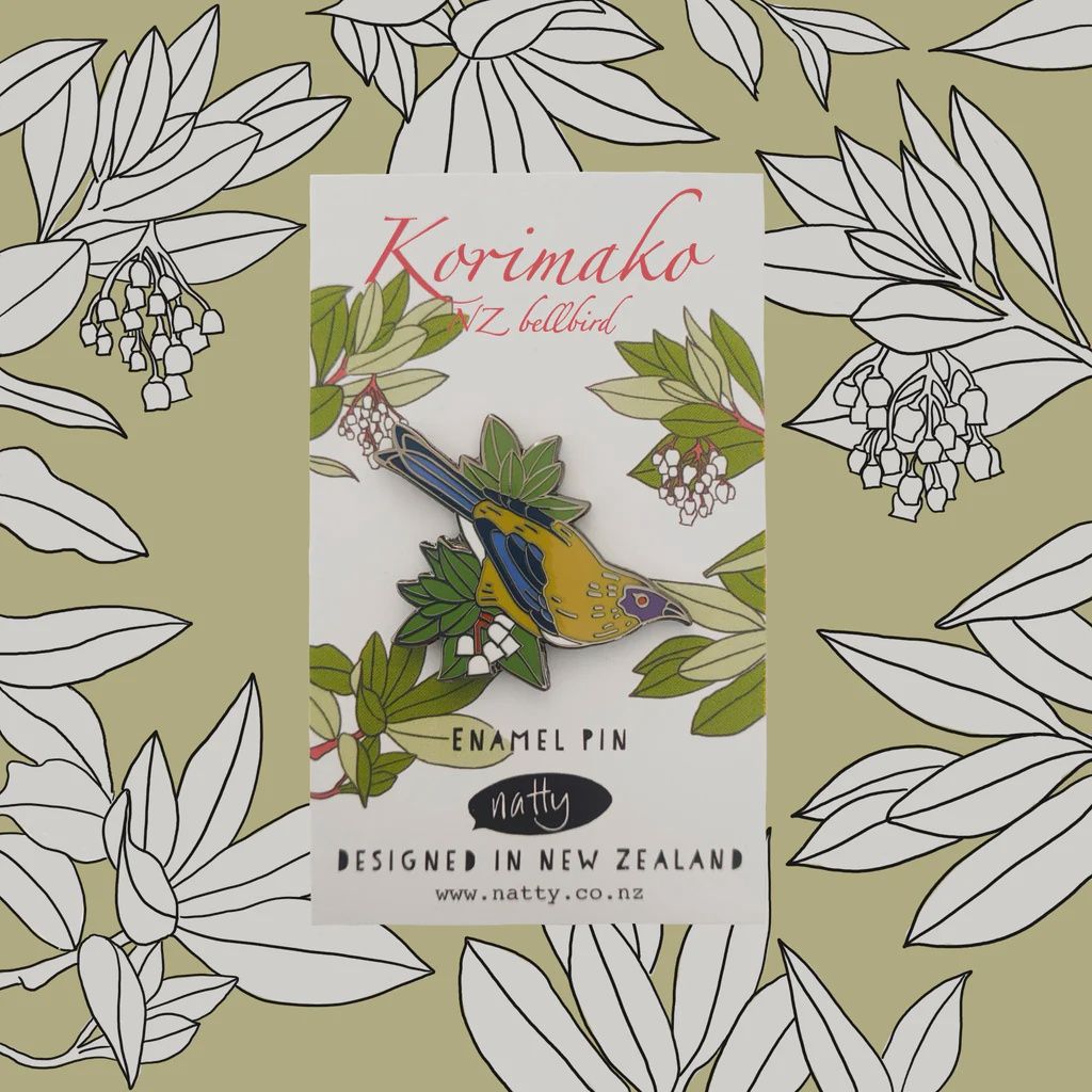 Enamel Pin- korimako Enamel Pin- korimako