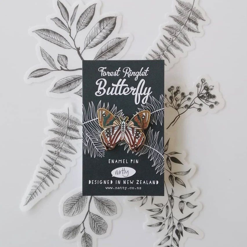 Enamel Pin-Forest Ringlet Butterfly