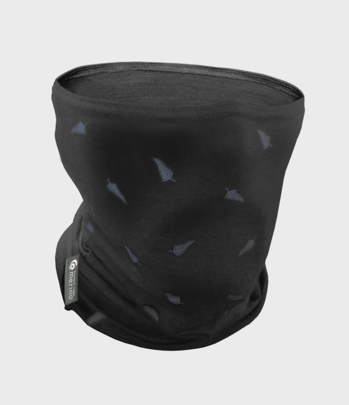 Neck Warmer- Merino, black fern Neck Warmer- Merino, black fern