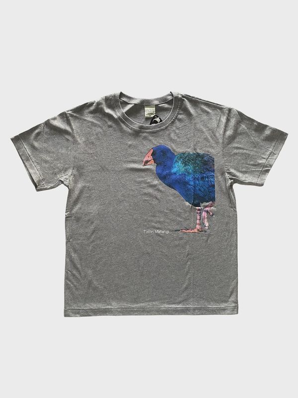 Takahe T-Shirt- grey marle, mens