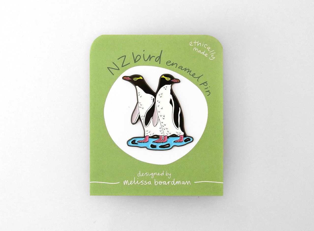 Enamel Pin- hoiho/yellow-eyed penguin