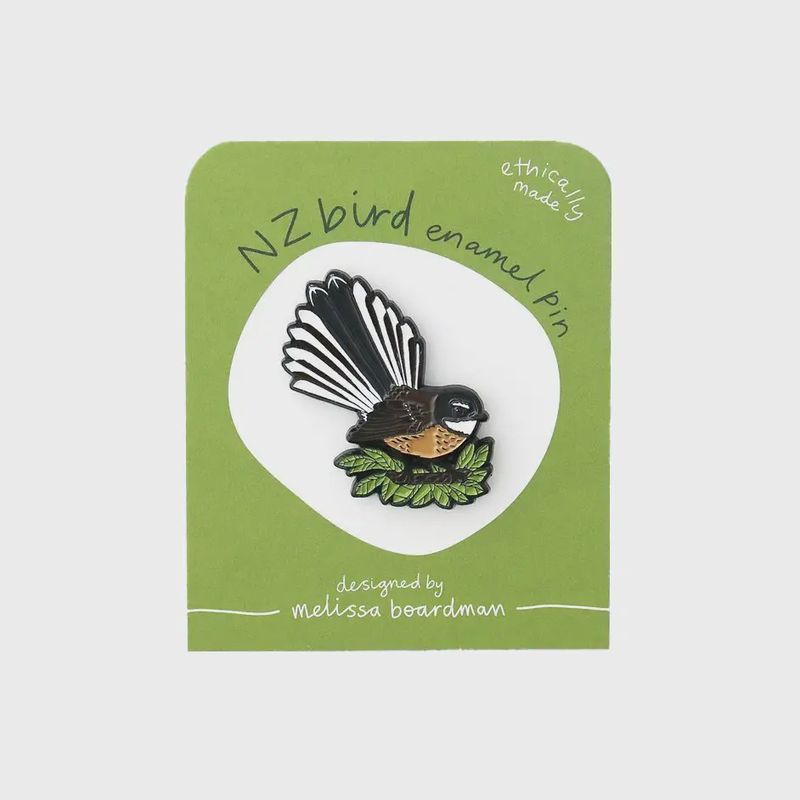 Enamel Pin- pīwakawaka/fantail