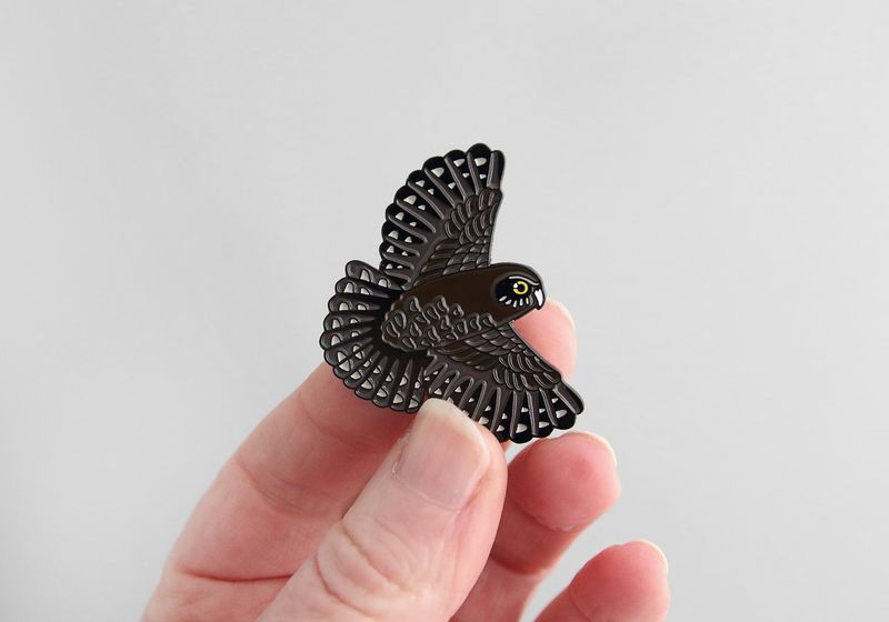 Enamel Pin- ruru/morepork