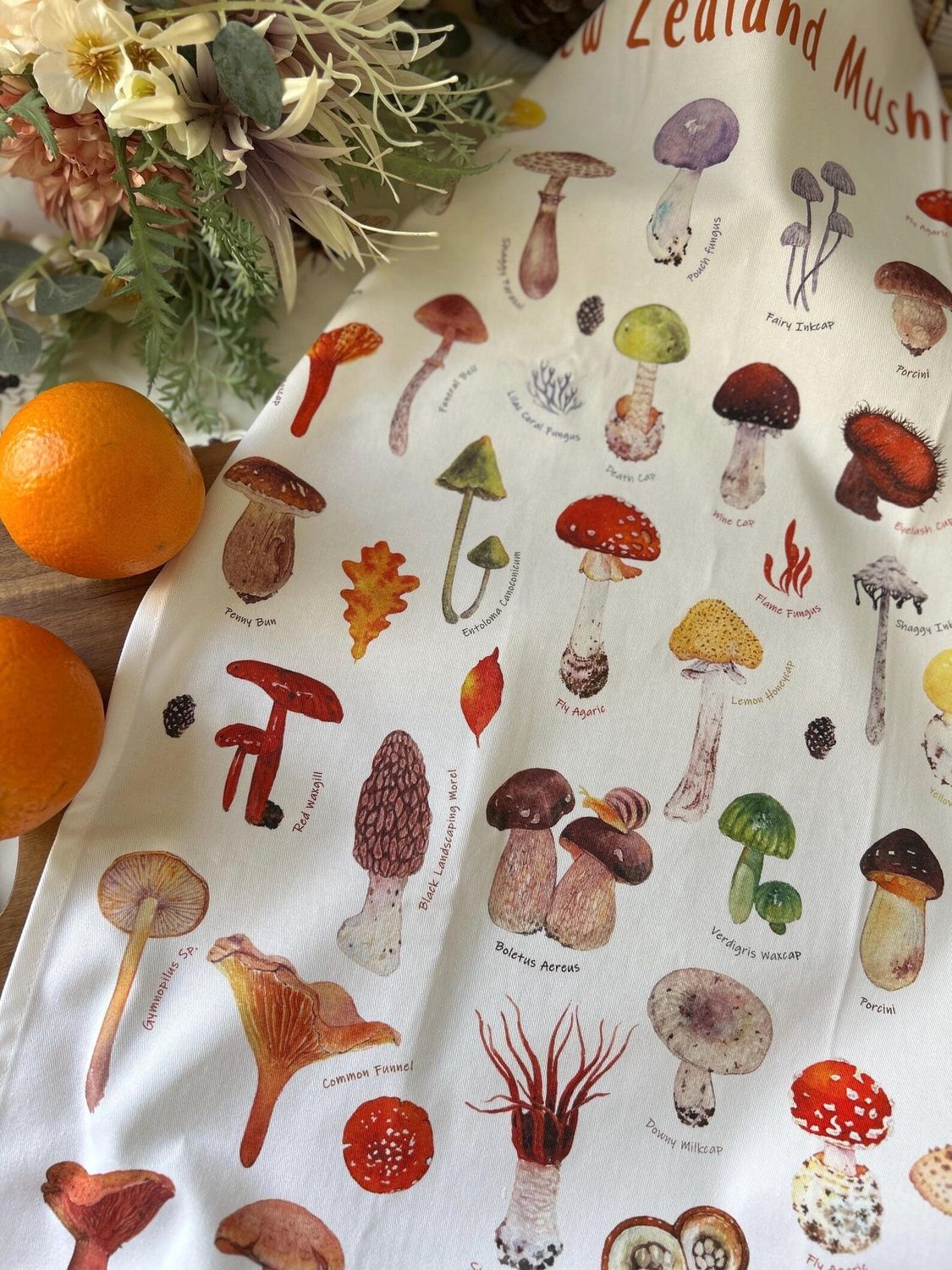 Teatowel - NZ Mushroom