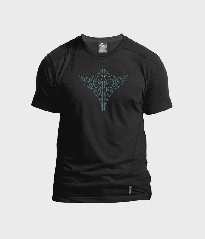Merino T-Shirt- Whai/stingray, black